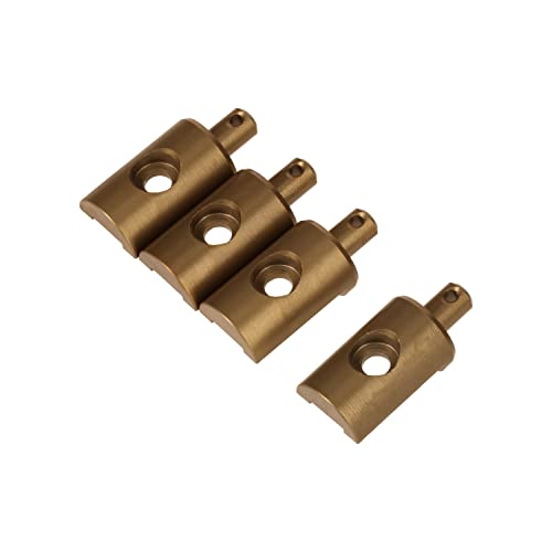 PrecisionGeek Ersatzteil für Tamiya Lunchbox Karosseriehalter Aluminium 1 Satz (4 Stück) (Gold) von PrecisionGeek