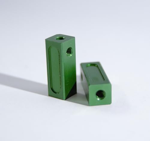 PrecisionGeek Grüne Aluminium kurze Servostreben für Tamiya 53596 (TA03/TA04/TB01/TNS/TG10) - CNC-gefrästes DIY RC Upgrade (2er Set) von PrecisionGeek