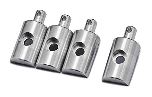 PrecisionGeek Ersatzteil für Tamiya Lunchbox Karosseriehalter Aluminium 1 Satz (4 Stück) (Silber) von PrecisionGeek