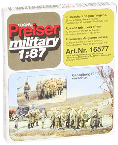 Preiser 1/87 th – pr16577 – Modelleisenbahnen – Kriegsgefangene Russen – 19 Figuren unbemalt von Preiser 1/87 Ème