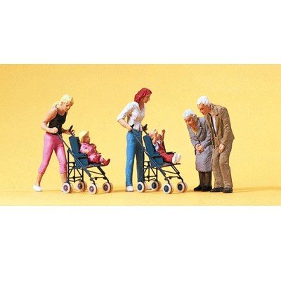 Preiser 1/87 Ème - PR10493 – Modelleisenbahn – Mutter Baby im Kinderwagen und große Eltern Preiser 1/87 Ème - PR10493 – Modelleisenbahn – Mutter Baby im Kinderwagen und große Eltern von Preiser