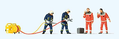 Feuerwehrmänner in moderner E von Preiser