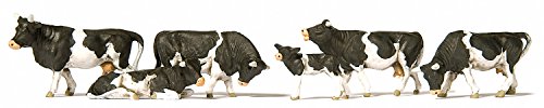 PREISER 10145 Kühe schwarz gefleckt Spur H0 1:87 NEU von Preiser