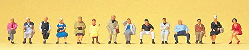 Preiser 1/120 TH – pr75041 – Modelleisenbahnen – Reisende sitzend – 14 Figuren unbemalt Preiser 1/120 TH – pr75041 – Modelleisenbahnen – Reisende sitzend – 14 Figuren unbemalt von Preiser