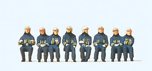 Preiser 1/87 th – pr10483 – Modelleisenbahnen – Feuerwehr Fahrer Sitzend und Equipage von Preiser