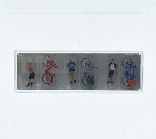 Preiser 10644 Stehende Radfahrer in sportlicher Kleidung (2), H0, 1:87 von Preiser