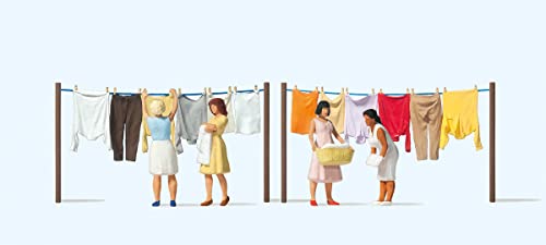 Preiser 10741 Women Hanging Laundry (4) Exclusive Figure Set von Preiser