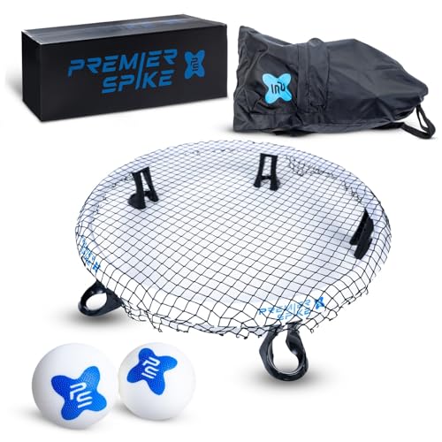 Premier Spike Roundnet Game Set - Top Set in Qualität & Haltbarkeit - Tragbares Outdoor-Spiel für Strand, Hinterhof, Campingspiel für Kinder, Jugendliche & Erwachsene - Netz, 2 Bälle, Court Premier Spike Roundnet Game Set - Top Set in Qualität & Haltbarkeit - Tragbares Outdoor-Spiel für Strand, Hinterhof, Campingspiel für Kinder, Jugendliche & Erwachsene - Netz, 2 Bälle, Court von Premier Spike