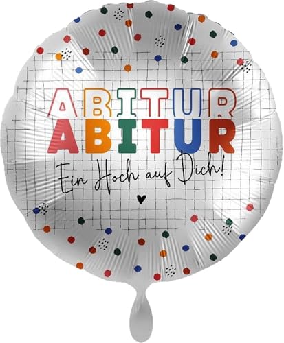 Folienballon * Abitur. Ein Hoch auf Dich! * als Deko und Geschenk zum bestandenen Abitur und Reifeprüfung | Größe: 43cm | Partydeko Luftballon Ballon von Premioloon