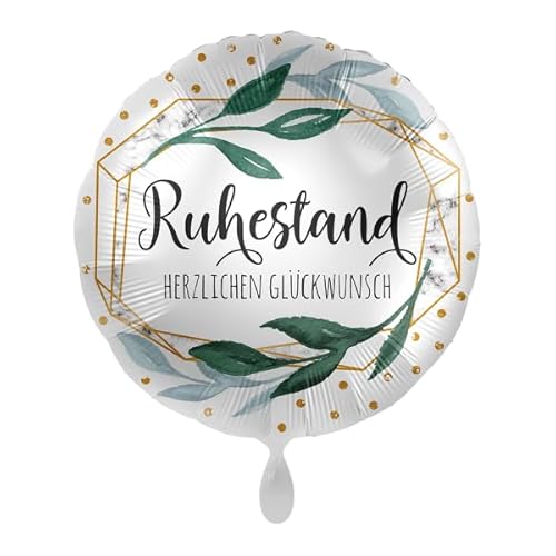 Folienballon * Ruhestand - Herzlichen Glückwunsch * als Deko oder Geschenk für die Rente und Pension | Größe: 43cm | Luftballon Ballon Rentner von Premioloon