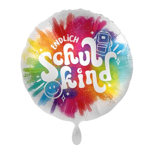 Folienballon Endlich Schulkind Colours - 43 cm - 50048 von Premioloon