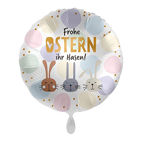 Folienballon Frohe Ostern Ihr Hasen, ca. 43 cm von Premioloon