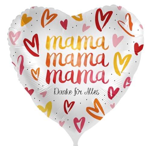 Folienballon Herzballon Mama Mama Mama Danke für Alles ca. 43 cm - 81229 von Premioloon