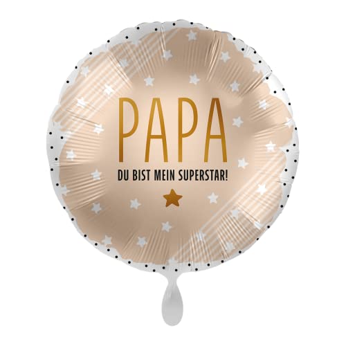 Folienballon Vatertag, Papa Du bist mein Superstar, ca. 43 cm von Premioloon