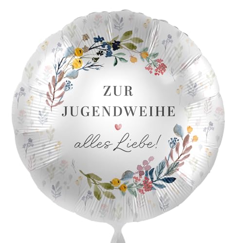 Folienballon Zur Jugendweihe alles Liebe ! Blütenzweige, ca. 43 cm - 81163 von Premioloon
