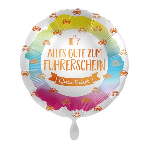 Folienballon rund - Alles Gute zum Führerschein - Gute Fahrt - bunt premioloon 43cm/17inch Folienballon rund - Alles Gute zum Führerschein - Gute Fahrt - bunt premioloon 43cm/17inch von Premioloon