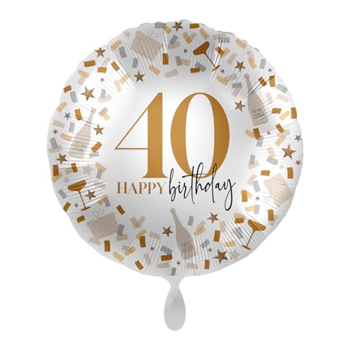 Helium Folienballon von 18 bis 80 als Deko oder Geschenk für Geburtstag und Jubiläum | 43cm groß | Zahlen Partydeko Party Deko Happy Birthday, Edition: 40. Geburtstag Helium Folienballon von 18 bis 80 als Deko oder Geschenk für Geburtstag und Jubiläum | 43cm groß | Zahlen Partydeko Party Deko Happy Birthday, Edition: 40. Geburtstag von Premioloon
