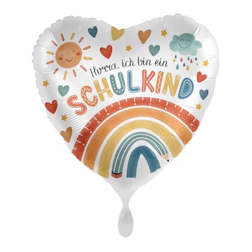 Herz-Folienballon * Hurra, Du bist ein Schulkind * als Deko und Geschenk zum Schulanfang und Einschulung | Größe: 43cm | Partydeko Luftballon Herzen Ballon Kinder Schule Schulstart ABC Herz-Folienballon * Hurra, Du bist ein Schulkind * als Deko und Geschenk zum Schulanfang und Einschulung | Größe: 43cm | Partydeko Luftballon Herzen Ballon Kinder Schule Schulstart ABC von Premioloon