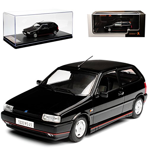 FIAT Tipo Typ 160 3 Türer Schwarz 1. Generation 1988-1995 1/43 PremiumX Modell Auto mit individiuellem Wunschkennzeichen von Premium X
