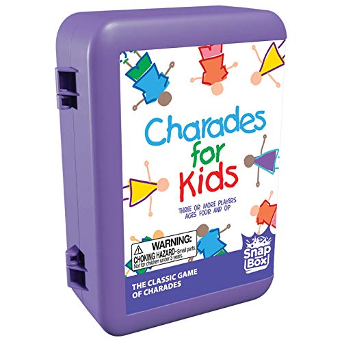 Pressman Charades for Kids Snap Box – Das Familienspiel "Kein Lesen erforderlich" in einem kompakten Reiseetui von Pressman