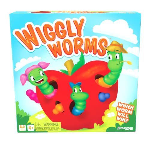 Pressman Wiggly Worms Spiel – farblich passendes Memory-Vorschulspiel, Kinder ab 4 Jahren von Pressman