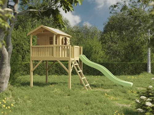 Prestige Garden Stelzenhaus Funny XXL KDI | 285,5x188x303 cm | Kesseldruckimprägniertes Kiefernholz | Mit Veranda, Balkon & 146 cm Podest | 2 Fenster, inkl. Treppe & Blumenkasten | Kinder Spielhaus Prestige Garden Stelzenhaus Funny XXL KDI | 285,5x188x303 cm | Kesseldruckimprägniertes Kiefernholz | Mit Veranda, Balkon & 146 cm Podest | 2 Fenster, inkl. Treppe & Blumenkasten | Kinder Spielhaus von Prestige Garden