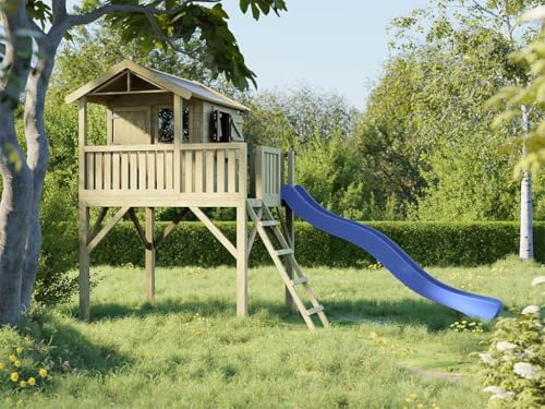 Prestige Garden Stelzenhaus Funny XXL KDI | 285x188x303 cm | Kesseldruckimprägniertes Kiefernholz | Mit Veranda, Balkon & Blauer Rutsche | 146 cm Podest | Kinder Outdoor Spielhaus Prestige Garden Stelzenhaus Funny XXL KDI | 285x188x303 cm | Kesseldruckimprägniertes Kiefernholz | Mit Veranda, Balkon & Blauer Rutsche | 146 cm Podest | Kinder Outdoor Spielhaus von Prestige Garden