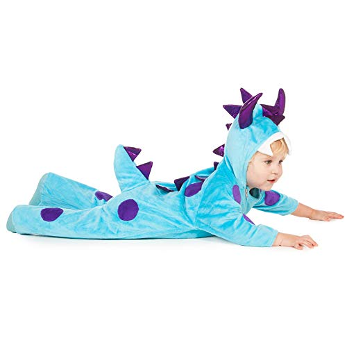 Pretend to Bee Blaues und Lila Dinosaurier Monster Onesie Kostüm für Kinder/Kleinkinder/Babys, 12-18 Monate von Pretend to Bee