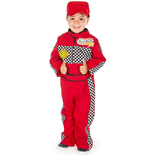 Pretend to Bee Rennfahrer Kostüm für Kinder/Kleinkinder, Unisex, Rote Rennmütze und Anzug, 3-5 Jahre Pretend to Bee Rennfahrer Kostüm für Kinder/Kleinkinder, Unisex, Rote Rennmütze und Anzug, 3-5 Jahre von Pretend to Bee