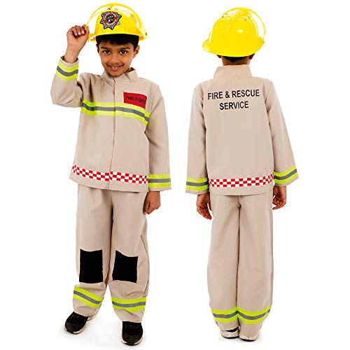 Pretend to Bee 1340 Emergency Services Fire Fighter Deluxe Feuerwehrmann Kostüm für Kinder, Multicoloured, 5-7 Years von Pretend to Bee
