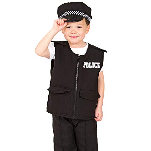 Pretend to Bee : Kids Police Officer Fancy Dress Costume Set Polizeibeamter Kostüm für Kinder, Black, 5-7 Years von Pretend to Bee