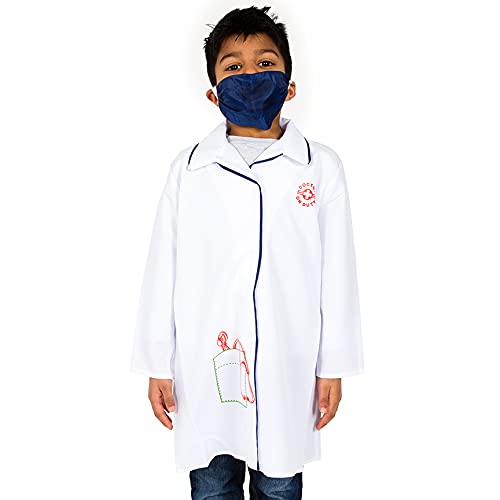 Pretend to Bee 8735 Kids Doctor Costume with Medical Mask Arzt/Mediziner Kostüm für Kinder mit Operationsmaske, Cartoon, Multicoloured, 3-5 Years von Pretend to Bee