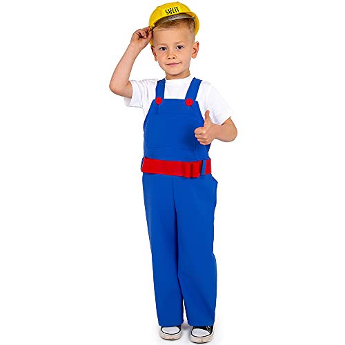 Bauarbeiter Kostüm für Kinder, Overall und Helm, Mehrfarbig Bauarbeiter Kostüm für Kinder, Overall und Helm, Mehrfarbig von Pretend to Bee