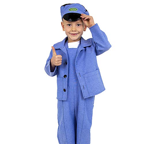 PRETEND TO BEE Zugführer Kostüm für Kinder, 3-teiliges Set, Blau, 3-5 Jahre von Pretend to Bee