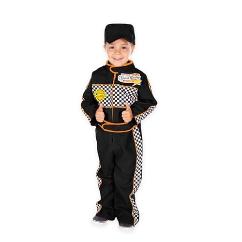 Pretend to Bee Rennfahrer-Kostüm für Kinder, schwarze Rennfahrerkappe und Anzug, 5-7 Jahre Pretend to Bee Rennfahrer-Kostüm für Kinder, schwarze Rennfahrerkappe und Anzug, 5-7 Jahre von Pretend to Bee