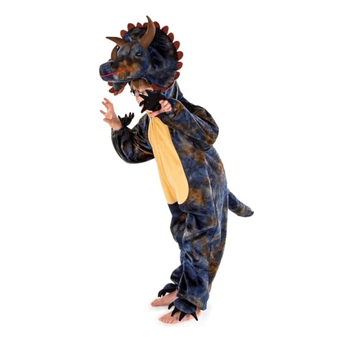 Pretend to Bee Triceratops Strampler/Onesie, Dinosaurier Kostüm für Kinder, Offizielles Naturhistorisches Museum, Einteiler, 7-9 Jahre Pretend to Bee Triceratops Strampler/Onesie, Dinosaurier Kostüm für Kinder, Offizielles Naturhistorisches Museum, Einteiler, 7-9 Jahre von Pretend to Bee