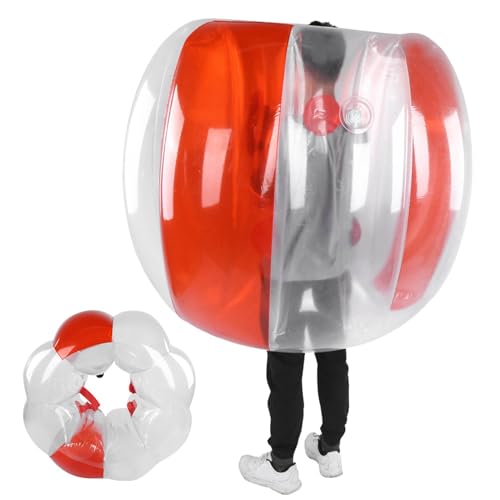 Pretfy 120 cm PVC Blasen Vielseitige Modul Strände an Bällen Robuste Parks für Fußball Aufblasen Weit Verbreitete Out (Transparent rot) von Pretfy
