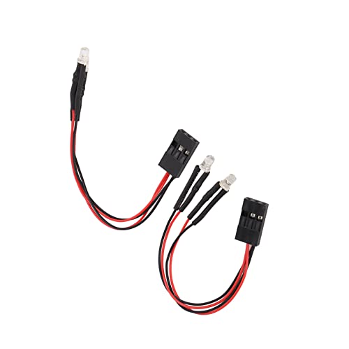 Pretfy 2 PCs Modifiziertes LED -Licht für Axiale SCX24, 1/24 & 1/18 RC -Automodelle Skala Weißes Licht Weißes von Pretfy