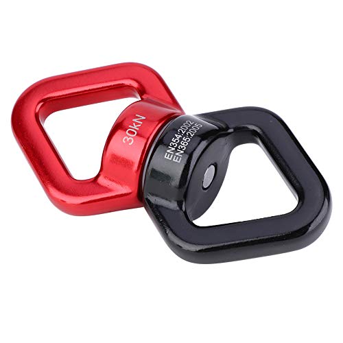 Pretfy 30kn Outdoor -Rotationsgerät, Sicherste Schwenkanschluss für Klettern und Yoga (Rot Schwarz) von Pretfy