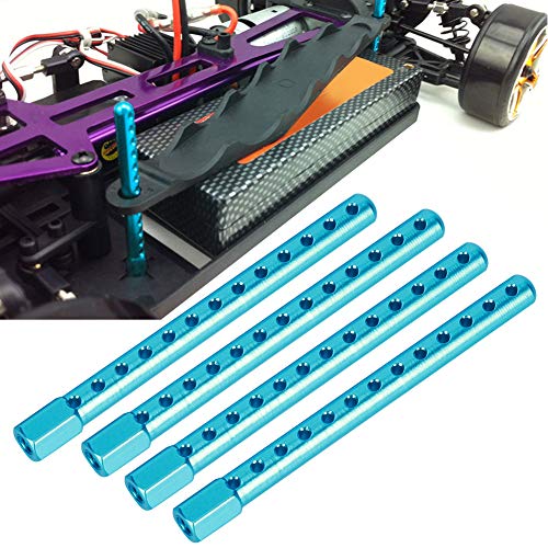 Pretfy 4PCS Blau Silber Zuverlässige System 122037 und Ungefähre Teilelegierungsdauer 10 Einfach Hoch für 60 Mm RC -Zubehör -Installation mit Fit Car Aluminium Ersatz (Blau) von Pretfy