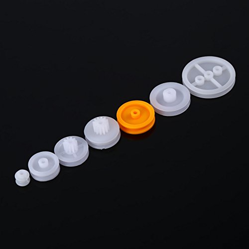 Pretfy 7pcs Plastikscheibe Kits Set, Ersatzteile für Autos, Roboter, Spielzeug, 7 Arten von Zahnradteilen, 6 Mm Durchmesser Pretfy 7pcs Plastikscheibe Kits Set, Ersatzteile für Autos, Roboter, Spielzeug, 7 Arten von Zahnradteilen, 6 Mm Durchmesser von Pretfy