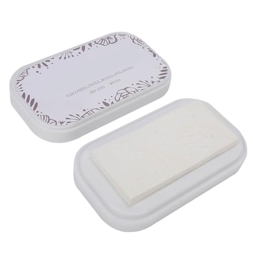 Pretfy Farbiges Ink Pad Stempel Stempelkissen -Zubehör für Stempelpapier - BD 263 Waldgrün (BD-280 Porzellan Weiß) von Pretfy