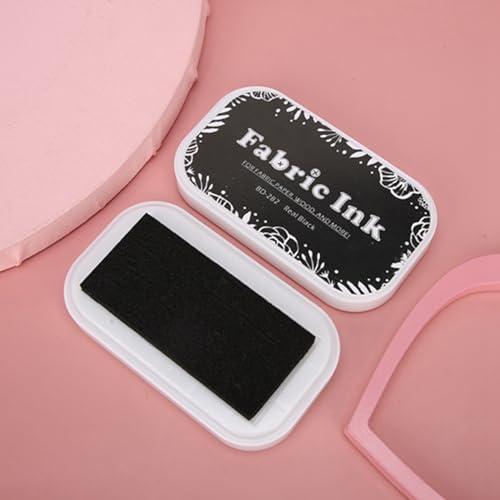 Pretfy Farbiges Ink Pad Stempel Stempelkissen -Zubehör für Stempelpapier - BD 263 Waldgrün (BD-282 reines Schwarz) von Pretfy