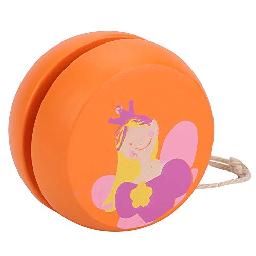 Pretfy Niedliche Hölzerne Yoyo Superior Component Kognitive Rosa Prinzessin Training Kind Orange Jahre Bildung 4G Cartoon 31 Safe 6 cm Früh Farbvoll (Orange Prinzessin) von Pretfy