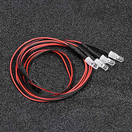 Pretfy RC Accessoire LED Superior Teil 5mm Lichter Fahrzeugmodell für CAR 4PCS -Drift -Scheinwerfer Essentialer Ersatzteil (Licht 5 rot) von Pretfy