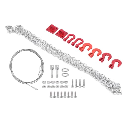 Pretfy RC Car Universal Precision Upgrade Metall D90 Accessoires Rote Schnalle CC01 für Anhängerseil SCX10 Set AXIAL Tow -Kette - Essentielles Ersatzteil Pretfy RC Car Universal Precision Upgrade Metall D90 Accessoires Rote Schnalle CC01 für Anhängerseil SCX10 Set AXIAL Tow -Kette - Essentielles Ersatzteil von Pretfy