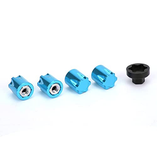 Pretfy RC Wheel Rim Universal Upgrade Center SCX10 M4 Installation Geeignetes Zubehör für Teilschwarz -Axial - Prämienqualität und Einfache Installation (Blau) von Pretfy