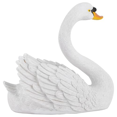 Pretfy Schwimmschwandekor, Lebensechter Gartenteich Ornament, Weiße Schwanfigur für Landschaftshofdekoration Pretfy Schwimmschwandekor, Lebensechter Gartenteich Ornament, Weiße Schwanfigur für Landschaftshofdekoration von Pretfy