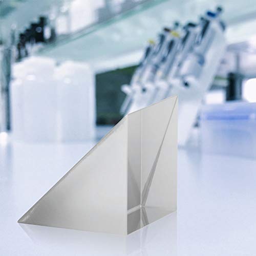 Pretfy Triangular Prism Optical Haltlable Kit Weißes Rotes Werkzeug für Glas K9 Brechung Grün RGB Unterricht mit Farbe Farbenfrohes Einzigartiges Design Licht 15 (20 * 20 * 20) von Pretfy