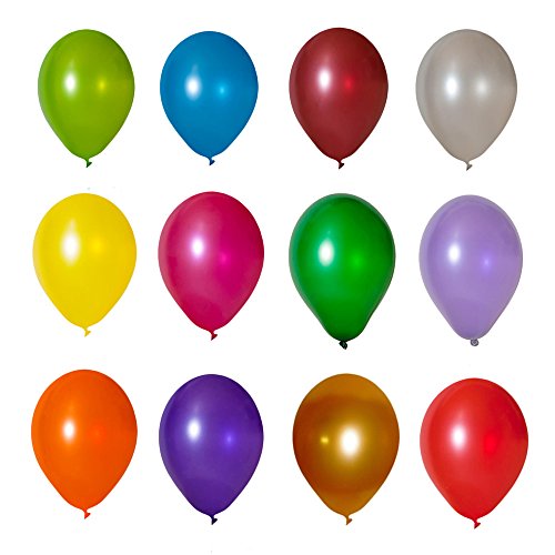 100 Luftballons Metallic Buntmix 11"/26cm [Spielzeug] von Prezer